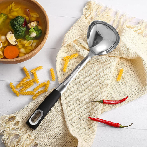 Royal Cuisine Soup Ladle Spoon with Soft Grip Handle