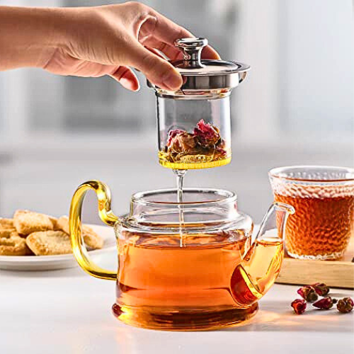 Royal Cuisine Borosilicate Glass Teapot with Removable Infuser 500ml