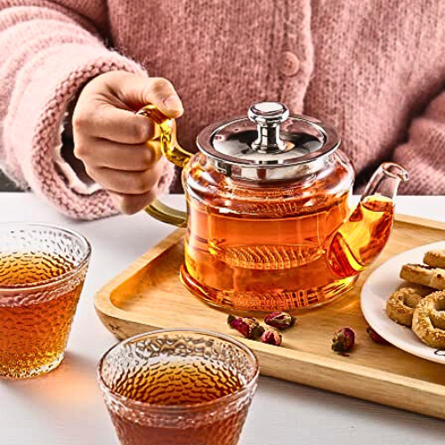 Royal Cuisine Borosilicate Glass Teapot with Removable Infuser 500ml
