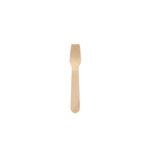 Papstar Disposable Wooden Ice Cream Spoons - 100 Pack, 9.4 cm