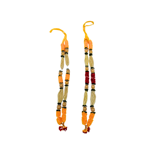 Pooja Garland for Deities – Orange & Red-Orange Variants (55 cm)