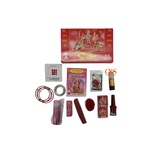 Beautiful Navratri Mata Shringar Kit – Complete Devi Solah Shringar Set with 16 Items