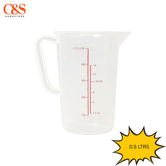 Measuring Jug Plastic Kitchen Bar Polypropylene Measuring Jug 0.5/1/2/3/5Ltr