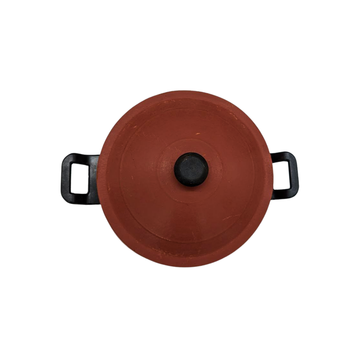 Traditional Clay Handi for Cooking with Lid – 2L & 3L, Plastic Handles