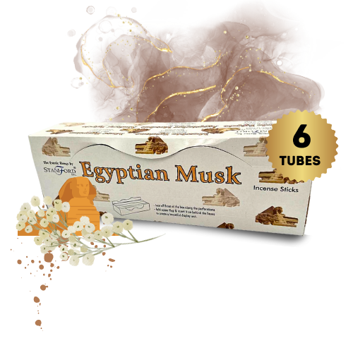 Stamford Egyptian Musk Incense Sticks - Pack of 6 Tubes