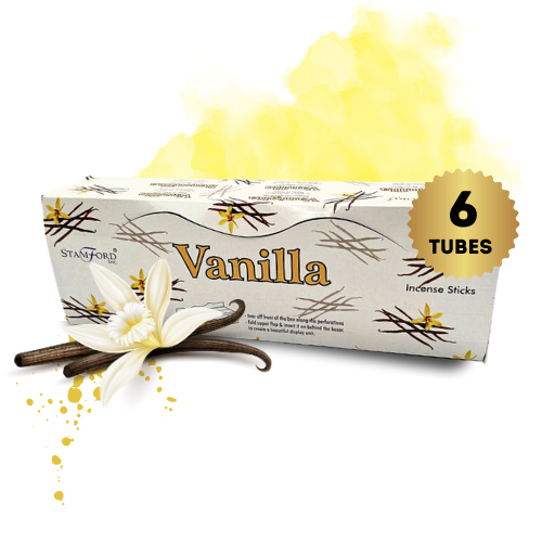 Stamford Vanilla Incense Sticks - Pack of 6 Tubes