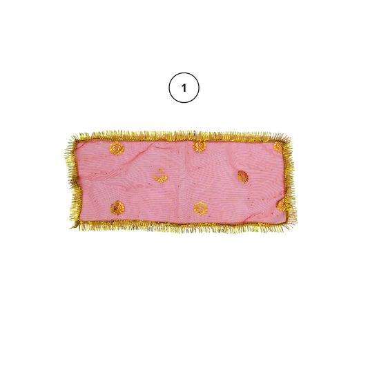 Red Mata Chunni with Golden Border – Available in 3 Sizes