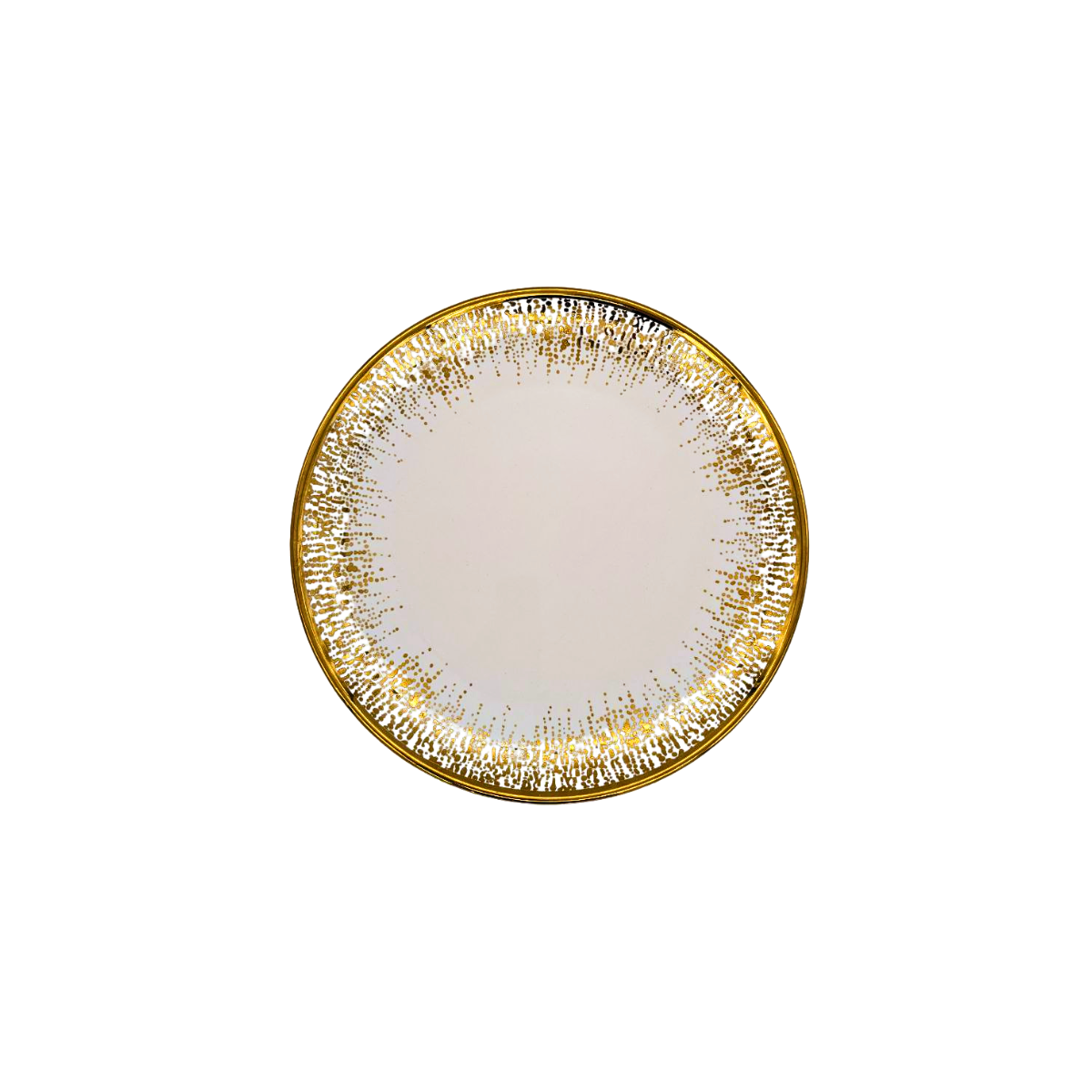 Elegant White and Gold Round Crockery Plate - Available in 20cm, 27cm, and 36cm