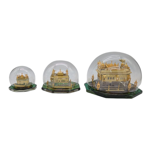 Golden Temple Religious Model in Glass Dome – Available in Three Sizes