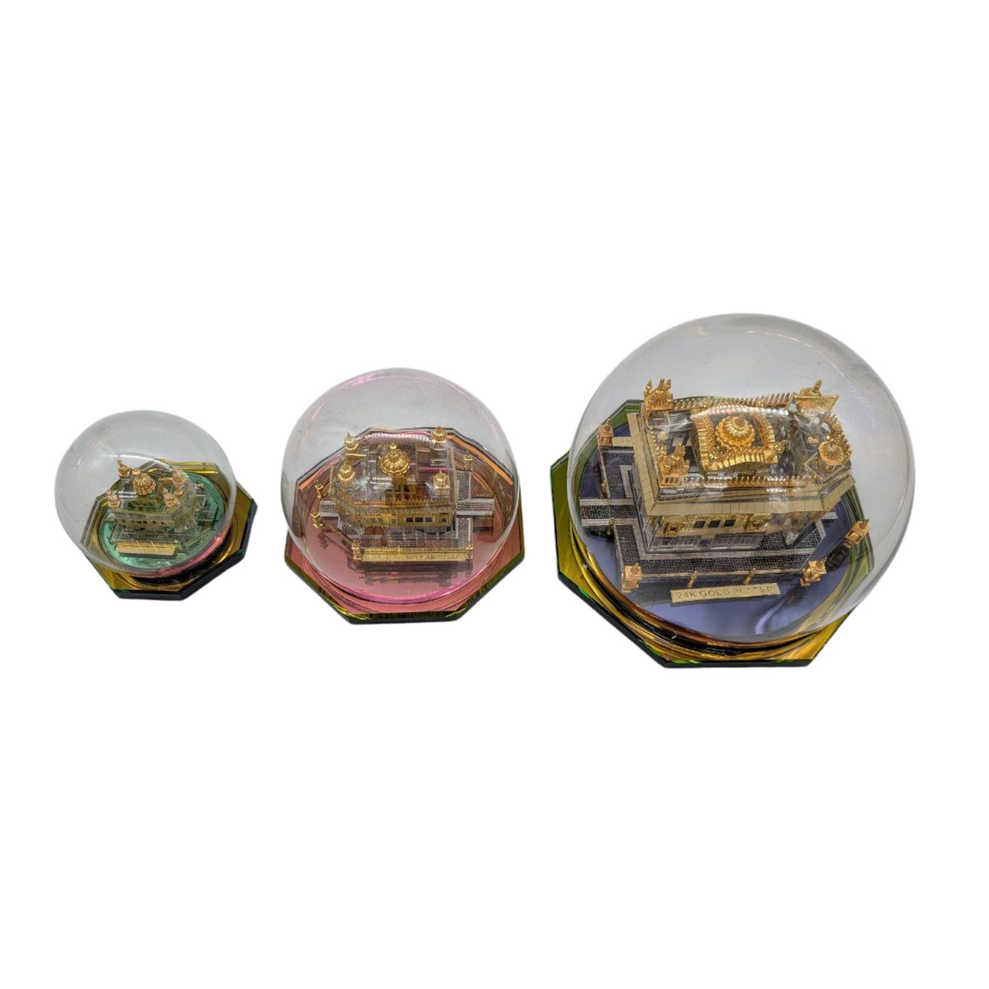 Golden Temple Religious Model in Glass Dome – Available in Three Sizes