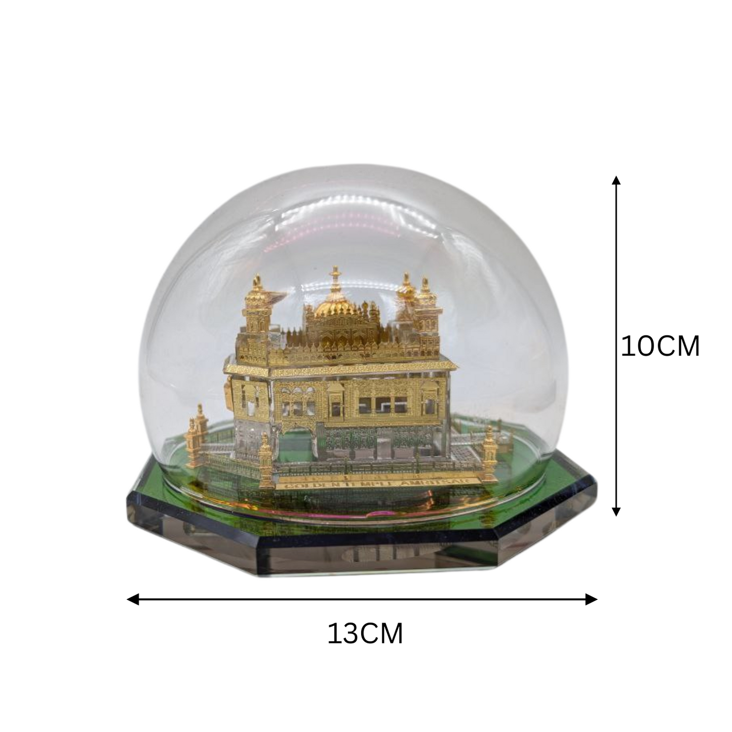 Golden Temple Religious Model in Glass Dome – Available in Three Sizes