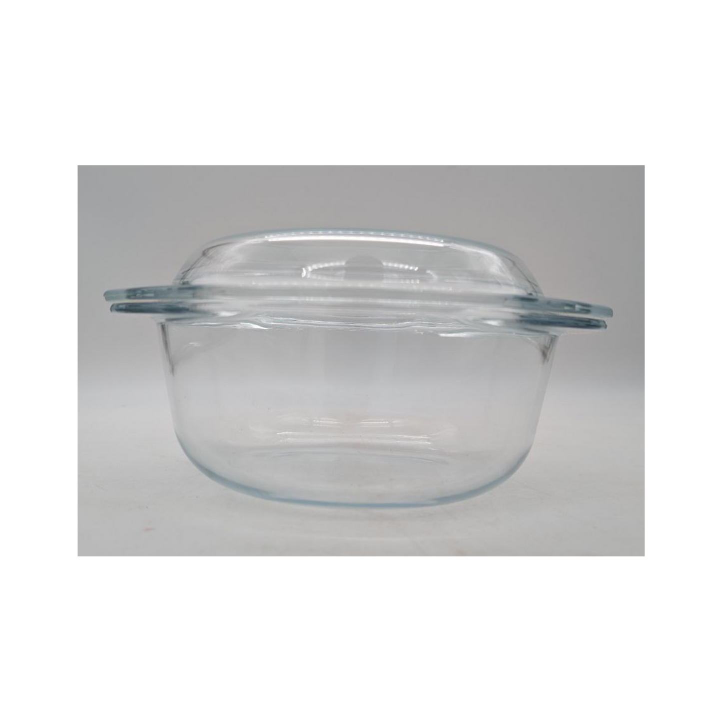 Royal Cuisine Round Glass Casserole with Cover - 1L, 1.5L, 2.5L