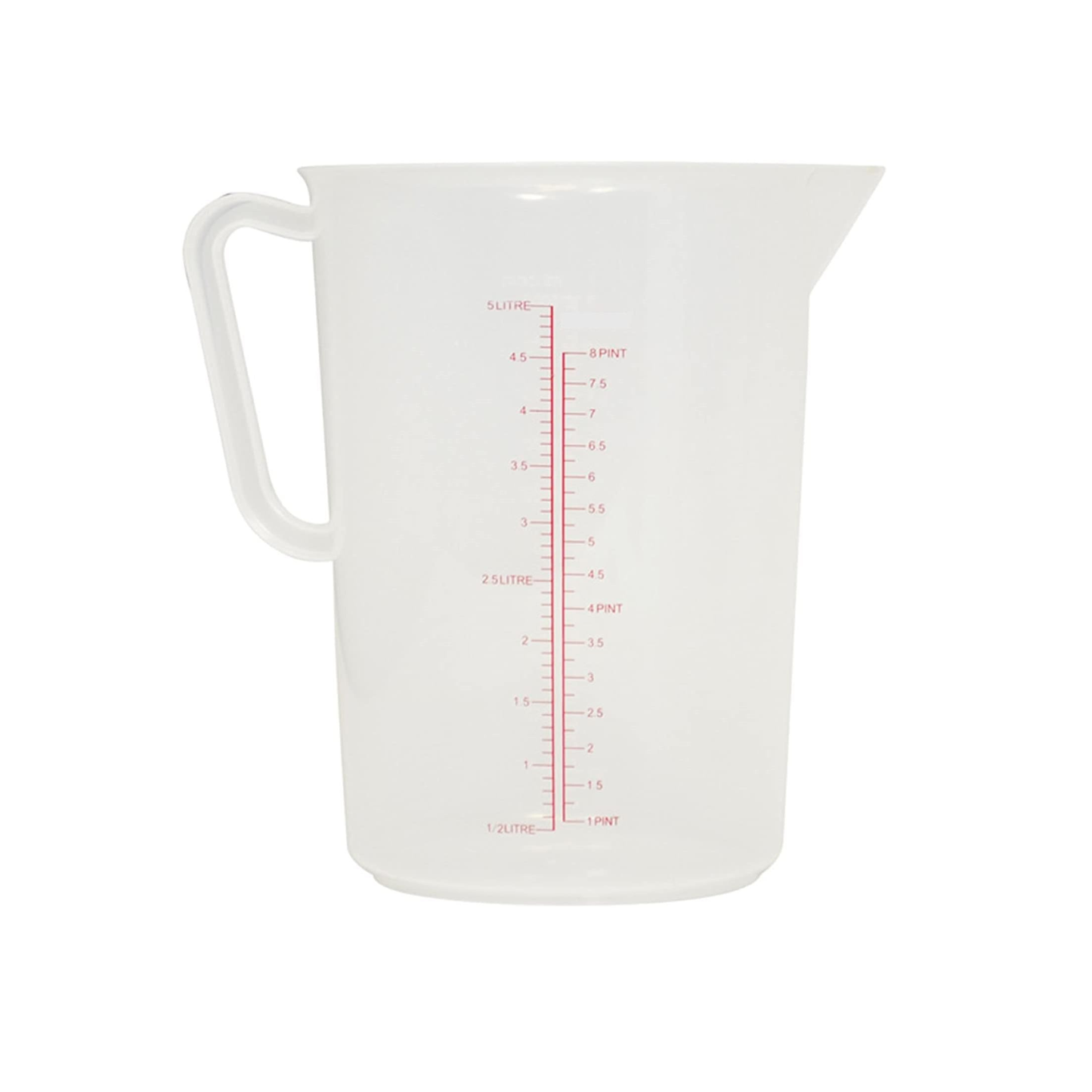 Measuring Jug Plastic Kitchen Bar Polypropylene Measuring Jug 0.5/1/2/3/5Ltr