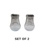 Ribbed Glass Salt & Pepper Shakers - Beehive Style - 7oz Capacity