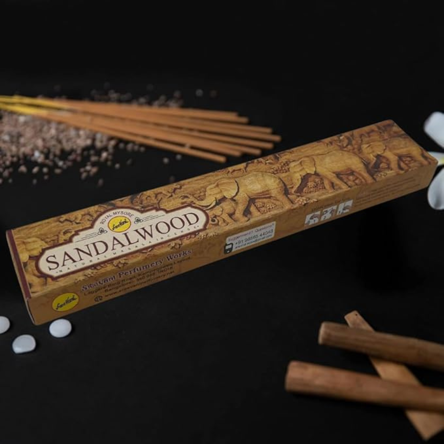 12 x Royal Mysore Sandalwood Incense Sticks Pack (Chandan) - 144 Sticks