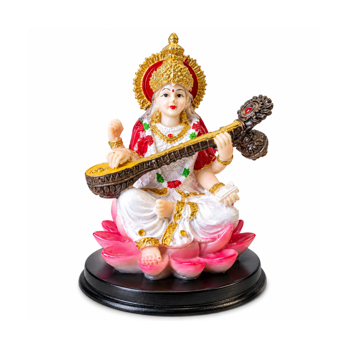 Saraswati Mata Ji Idol with Veena, Decorative Goddess Saraswati Statue