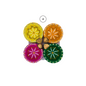 Handcrafted & Hand-Painted Clay Diya Set for Diwali (Set of 4) – Vibrant Festive Décor