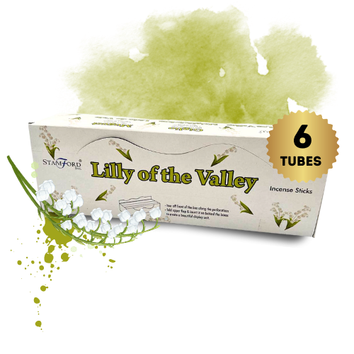 Stamford Pack of 6 Tubes Incense Sticks/Agarbatti - Lily of the Valley