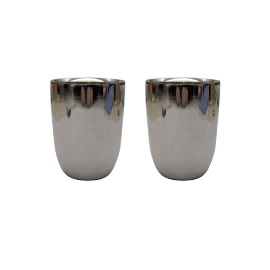 Stainless Steel Double-Walled Outdoor Mugs – 170ml – Set of 2