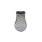 Ribbed Glass Salt & Pepper Shakers - Beehive Style - 7oz Capacity