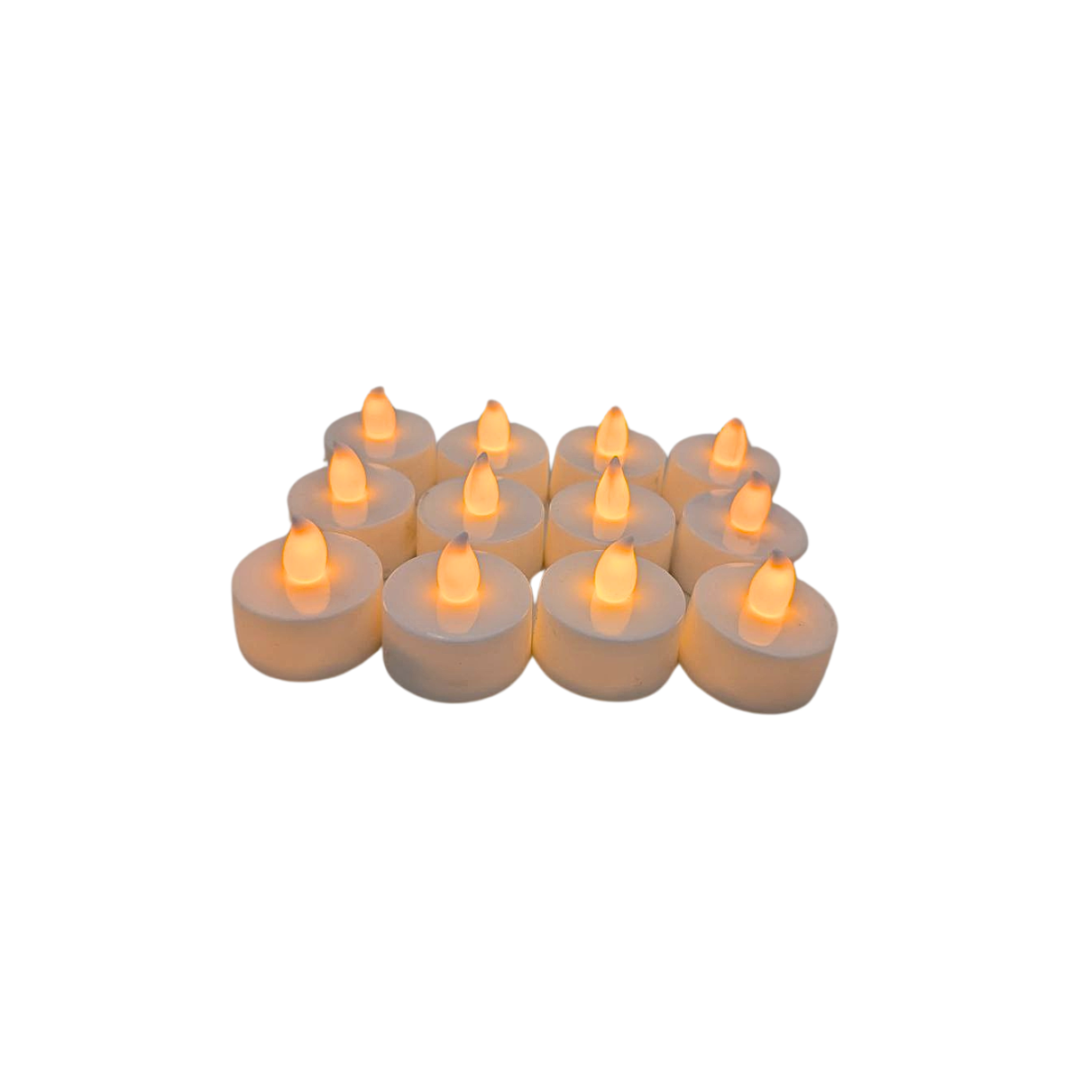 Flameless LED Tealight Candles - Flickering, Realistic, Safe - Warm White (Set of 6, 12, or 24)