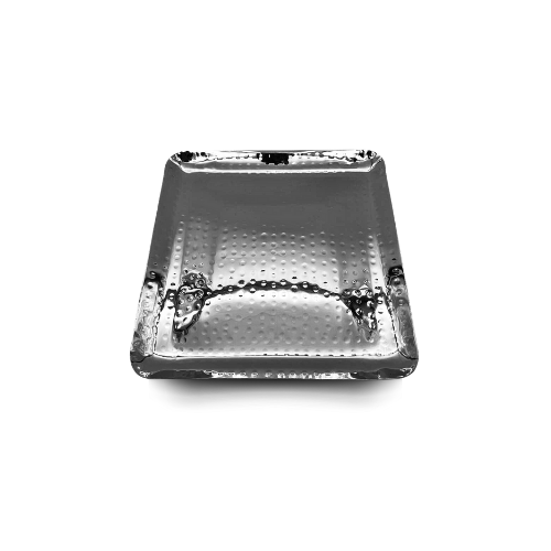 Indian Hammered stainless Steel Small square shape tray