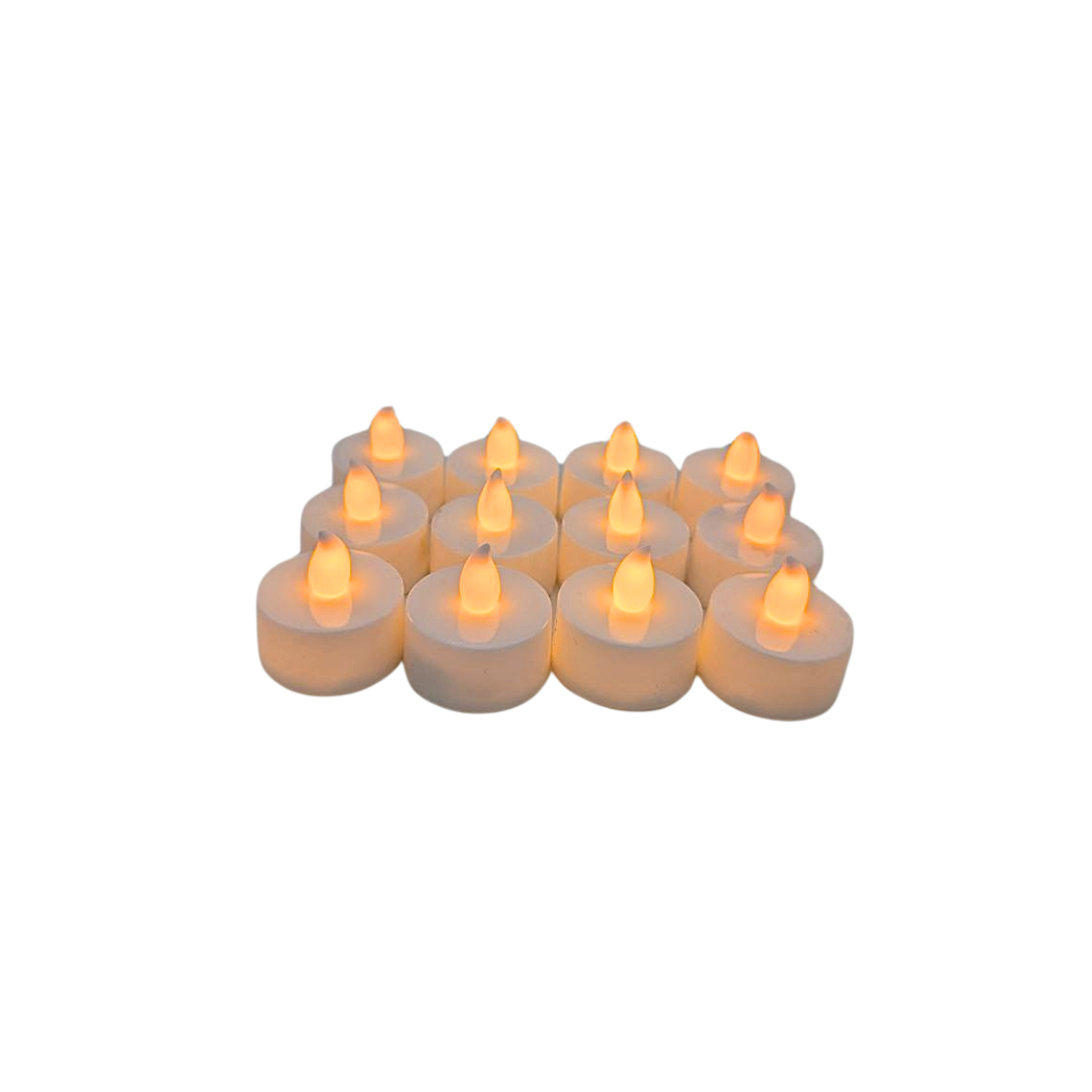 Flameless LED Tealight Candles - Flickering, Realistic, Safe - Warm White (Set of 6, 12, or 24)