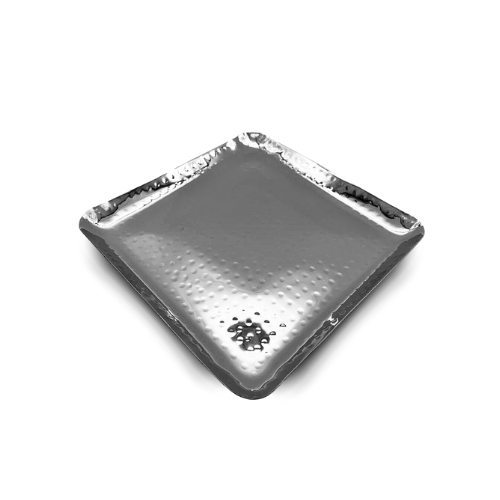 Indian Hammered stainless Steel Small square shape tray