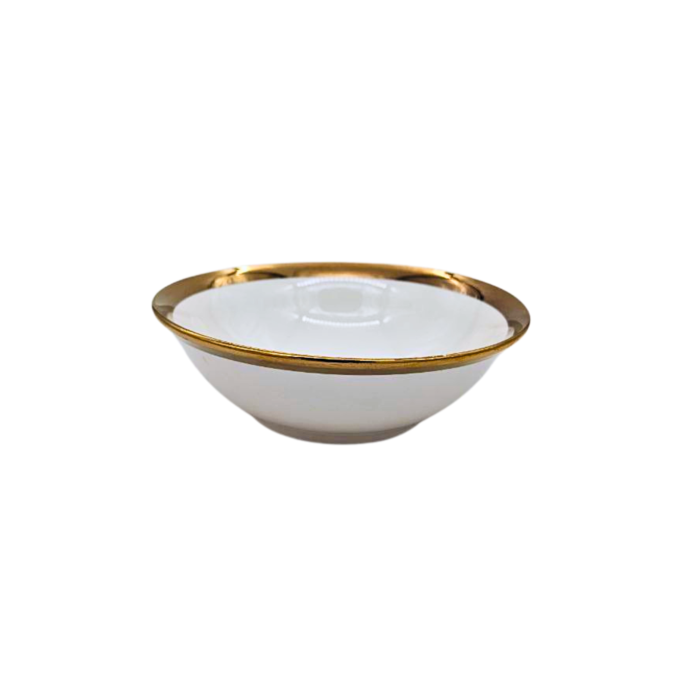 Luxurious White and Gold Plain Border Crockery Bowls - Available in 11cm, 15cm, and 22cm