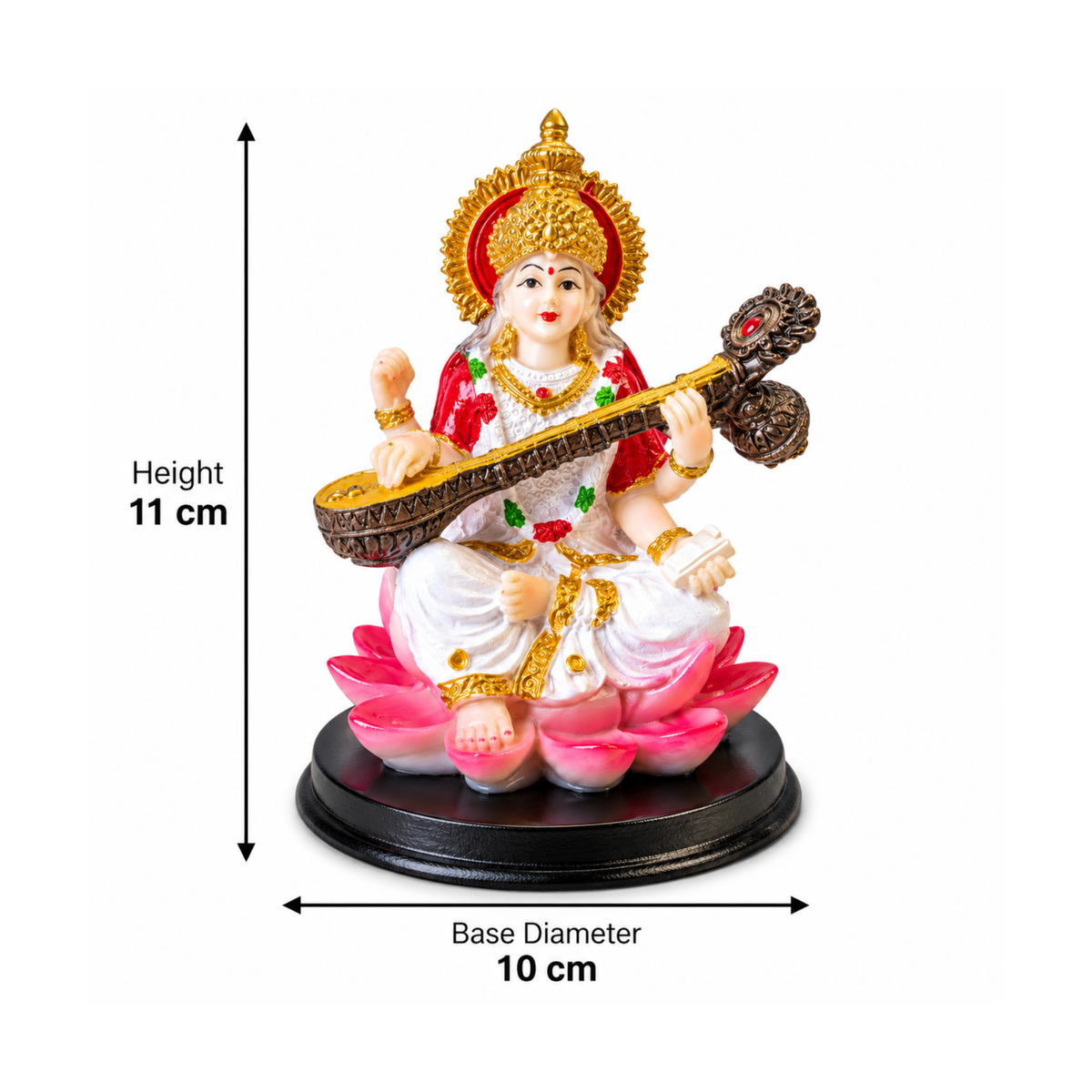 Saraswati Mata Ji Idol with Veena, Decorative Goddess Saraswati Statue
