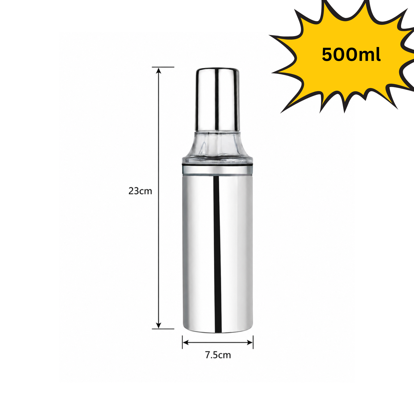 500ml Stainless Steel Oil Dispenser Bottle with Precision Pouring Spout
