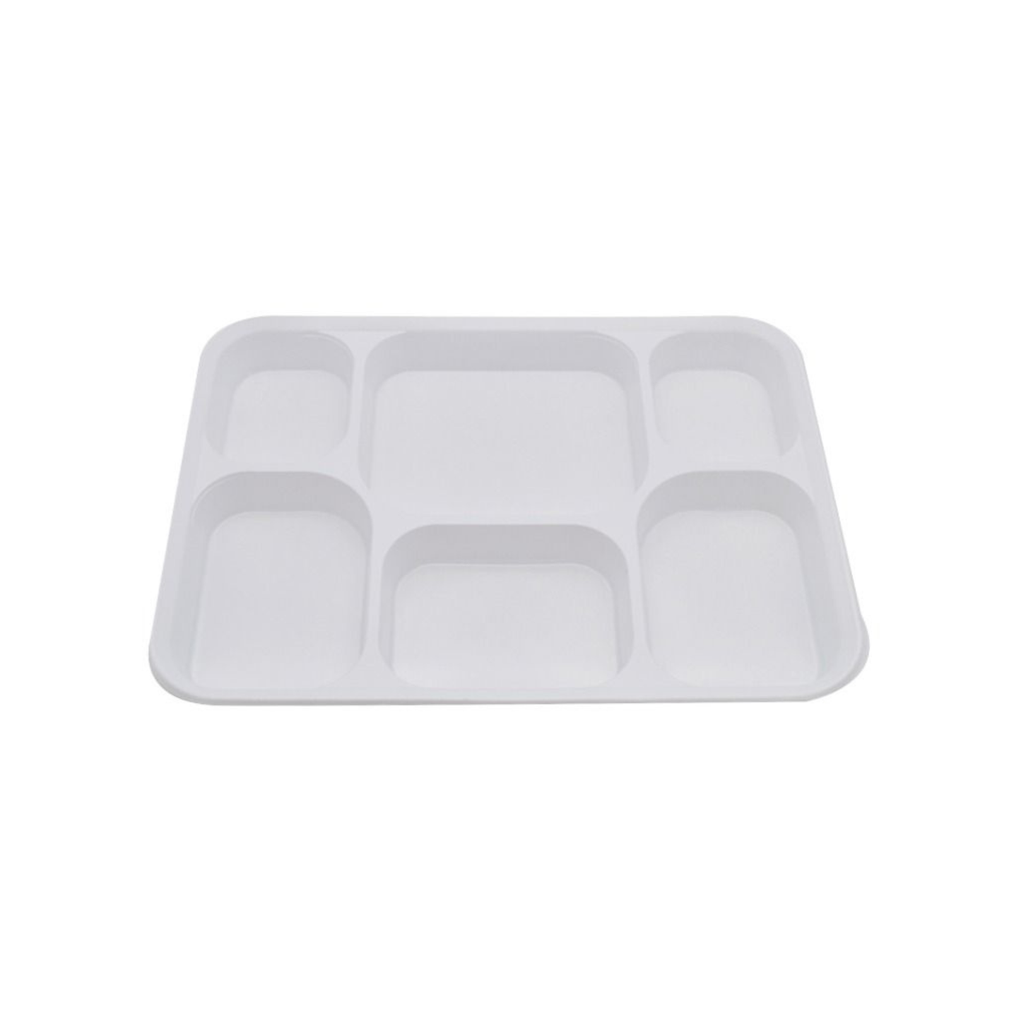 25 x Reusable Rectangular 6 Section Food Party Tray Thali Plastic 31 x 23cm