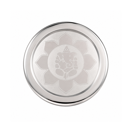 Stainless Steel Pooja Box with 7 Removable Katoris & Engraved Lid