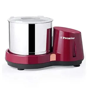 Premier Compact Wet Grinder PG 501 - 2L, 200 Watts, Gear-Driven Motor, 230V - Maroon