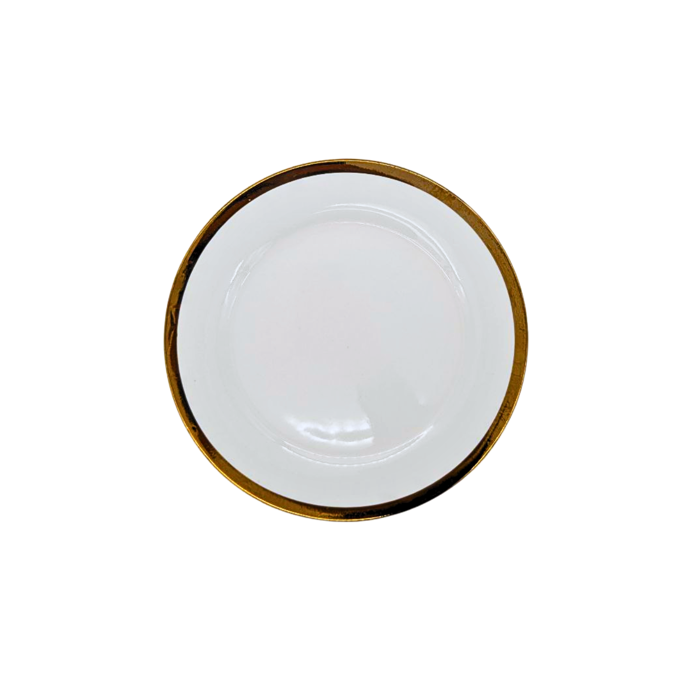 Luxurious White and Gold Plain Border Crockery Plates - Available in 20cm, 25cm, and 35cm