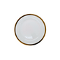 Luxurious White and Gold Plain Border Crockery Plates - Available in 20cm, 25cm, and 35cm