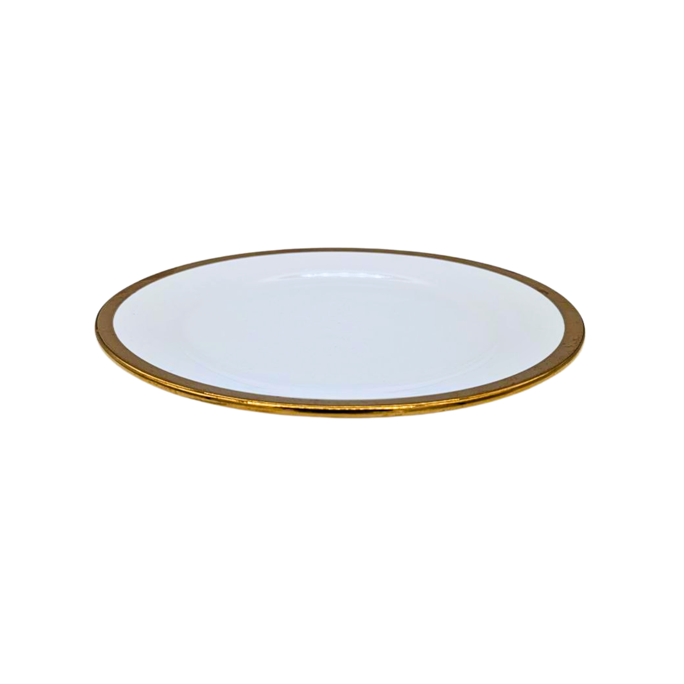 Luxurious White and Gold Plain Border Crockery Plates - Available in 20cm, 25cm, and 35cm