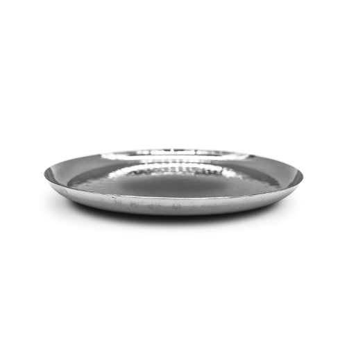 Indian Hammered stainless Steel Medium Round shape tray