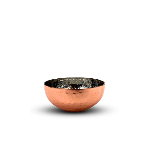 Traditional Indian Hammered Mini Stainless Steel and Copper Bowl