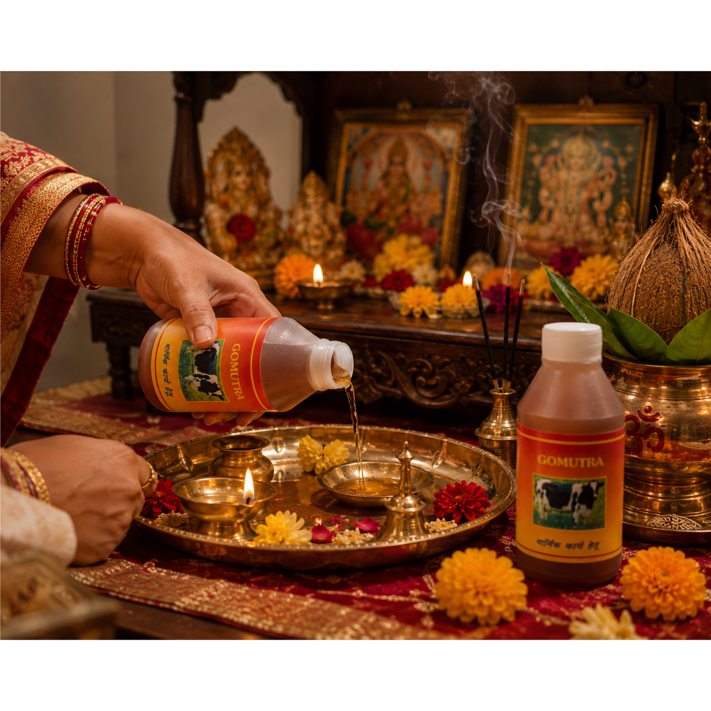 Gomutra Cow Urine for Religious Pooja Rituals 100ml Spiritual Purification
