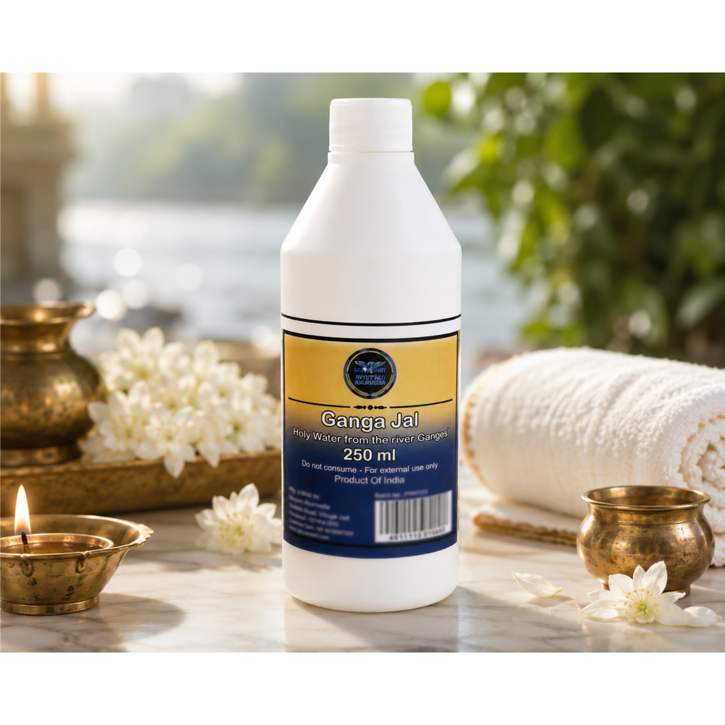 Ganga Jal Holy Water 250ml Pure Gangotri Water for Pooja Rituals Mandir Home