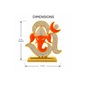 Ganesh Ji Decorative Idol with Om Design, Crystal Stone Detailing & Gold Colour Finish