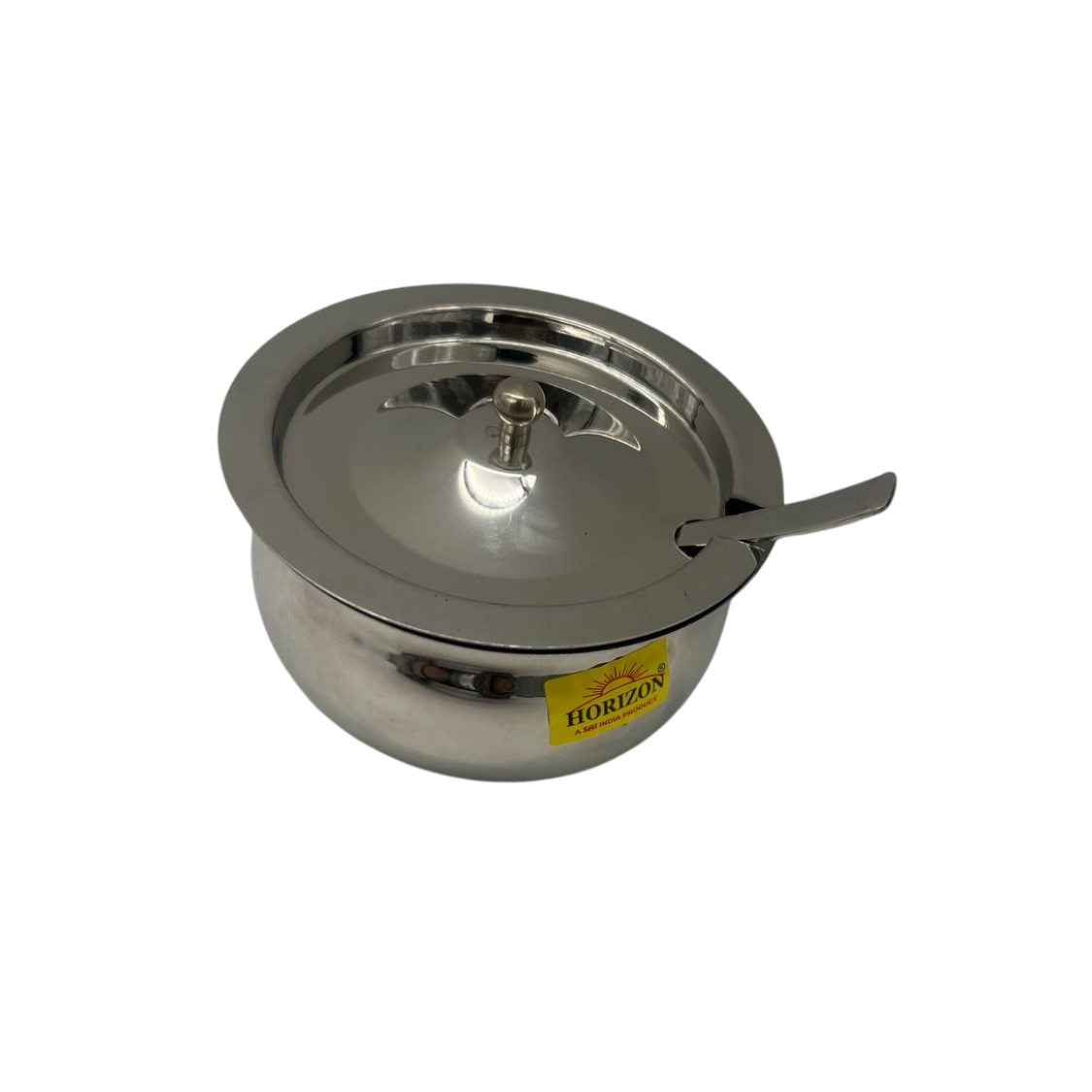 Stainless Steel Multipurpose Small Ghee Pot, Pickle Container with Spoon - 9CM