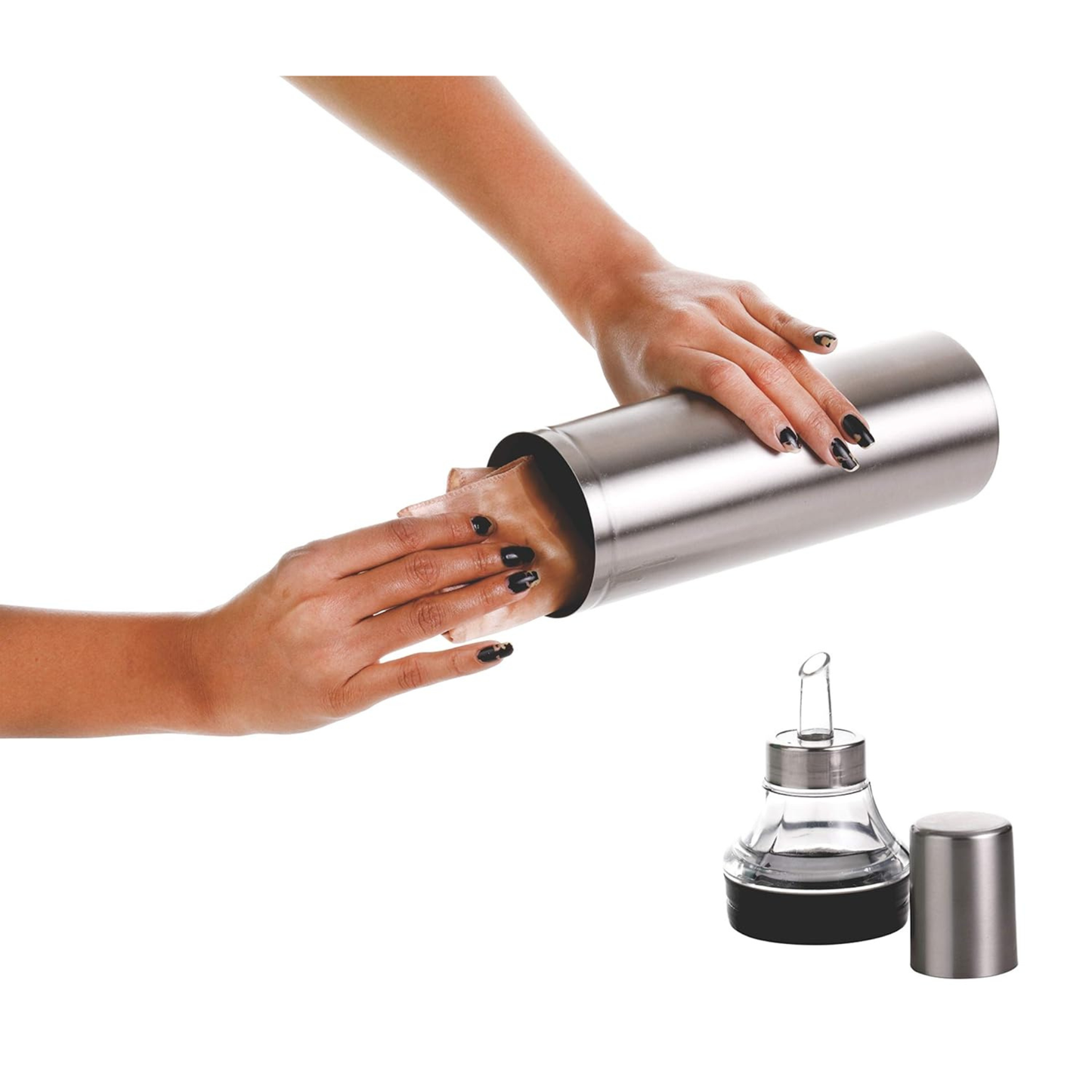500ml Stainless Steel Oil Dispenser Bottle with Precision Pouring Spout