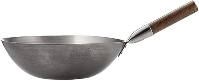 London Wok Carbon Steel Flat Bottom Stir Fry Pan – 10", 12", 13", 14" Sizes