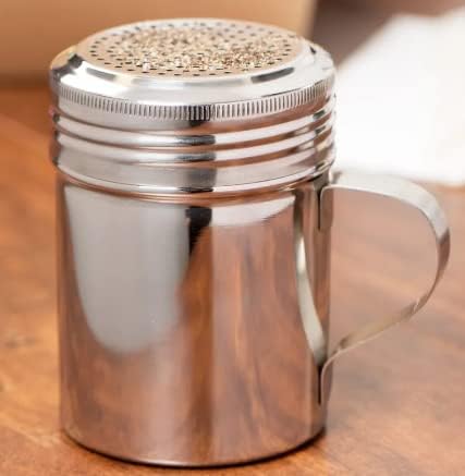 Stainless Steel Dredger Shaker with Handle 10oz/300ml for Sugar, Flour/Chocolate