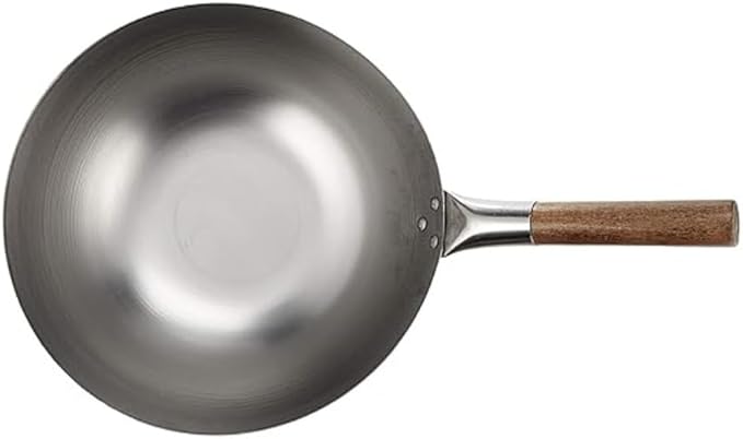 London Wok Carbon Steel Flat Bottom Stir Fry Pan – 10", 12", 13", 14" Sizes