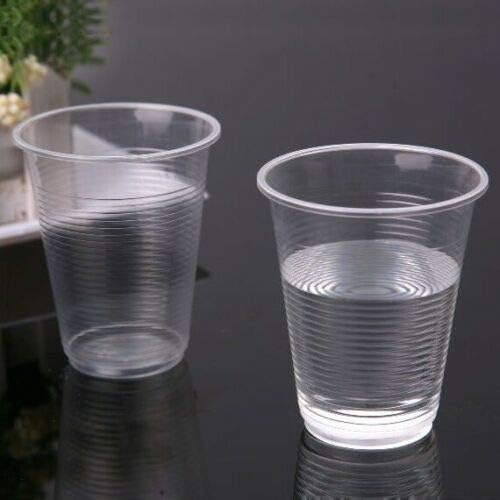 100 x Clear Plastic Cups 180ml/6oz Reusable Disposable Party Drink Glasses