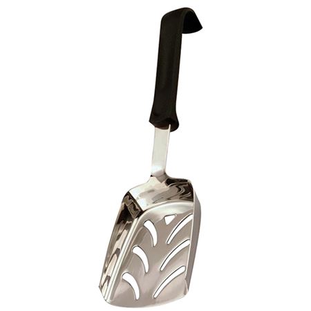 Stainless Steel Chip Scoop Polypropylene Black Handle