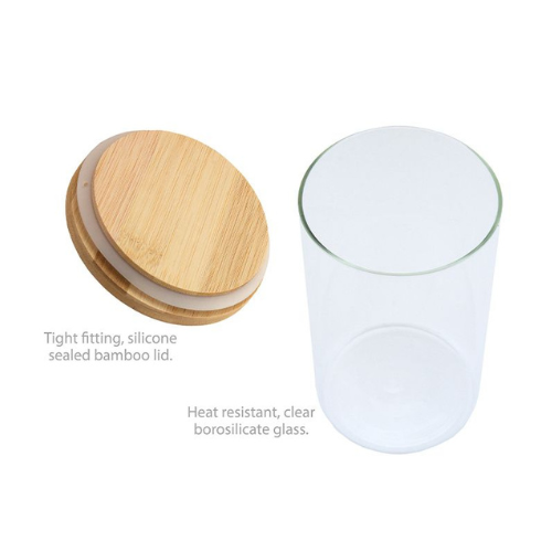 Apollo Glass Canister with Wooden Lid - 2.1L